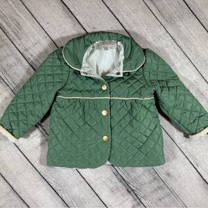 The Beaufort Bonnet Company Toddler Girls Coat, Sz. 2T, Green Quilted, EUC!